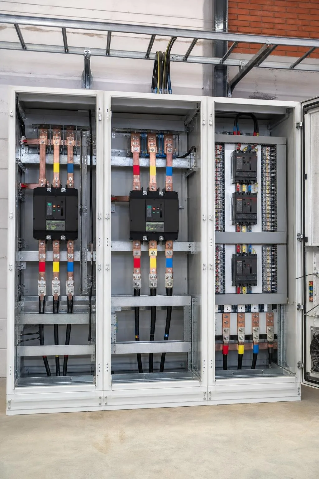 Cuadro eléctrico industrial en una nave